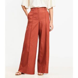 Loft Women’s Size 4 Burnt Orange Pintucked Wide Leg Pedal Pusher Pants